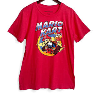 Super Mario Kart Men's Short Sleeve T-shirt Large Red Classic‎ '92 Video Games